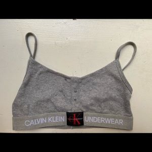 Calvin Klein Bra Monogram Mesh Unlined Size  L